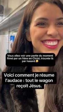 Voici comment je résume l’audace : tout le wagon reçoit Jésus. @ecolesurnaturelle7