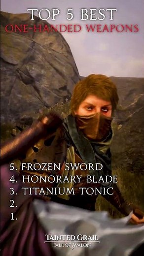 Top 5 best ONE-HANDED WEAPONS in Tainted Grail: The Fall of Avalon! ⚔️ #shorts #taintedgrail #gaming