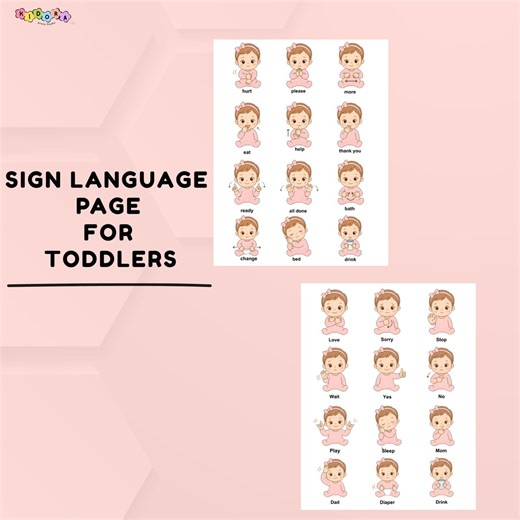 24 Baby Sign Language Poster for Toddlers, ASL Communication Cards, Autism Classroom Supports,montessori Cards,language Learning,flash Cards - Etsy