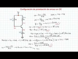 Configuración de polarización de emisor de un transistor BJT (análisis en DC)