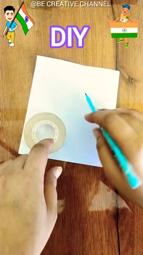 Diy Republic Day Card Making 🇮🇳 🧡🤍💚 #republicday #shorts #diy #becreativechannel