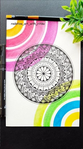 Easy Watercolor Mandala for Beginners | Calming Art Tutorial 🎨✨