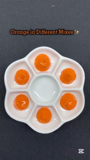 Orange in Different Mixes ✨ #colormixing #satisfying #trending #shorts #viral