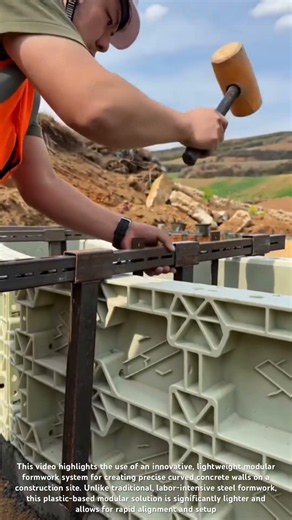 ⚡️🏗️ Game Changer: Modular Formwork For Curve Construction! #Shorts