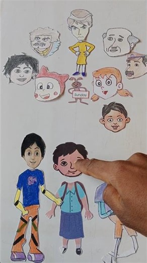 Handmade Cartoon Characters Drawing ✂️🎨