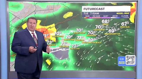 Chance of a few showers, warm temps for Sunday across Long Island