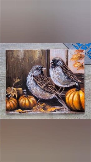 Autumn mood with a short video| oilpainting tutorial for beginners #painting