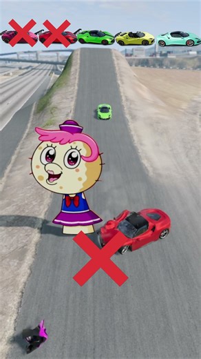 Sprunki OC Mrs Puff Phase 2 | Choose the Right Car 🐡🚗#SprunkiOC #MrsPuff #BeamNG #Shorts