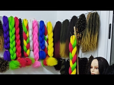 Synthetic wig making, pre-processing: color mixing. Wig making skills. Handmade. (473）