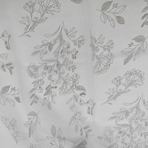 [Hot Item] High-Quality Sheer Fabric Curtains with Leaf Embroidery Design