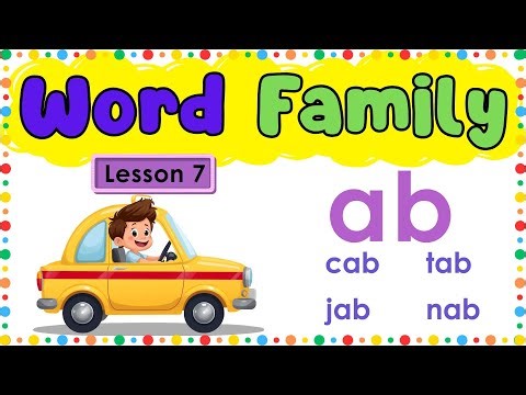 Word Family Lesson 7 - AB | CVC Words | Fuller & Dolch | Phonics | Sight Words