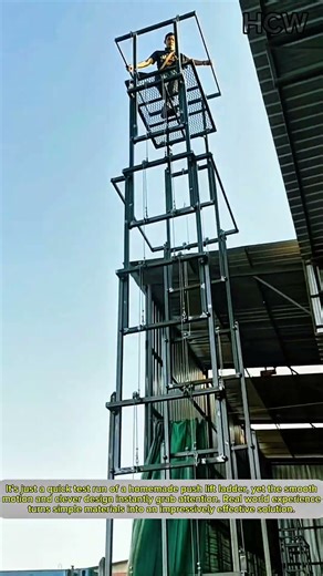 Pure creativity! A metalworker’s homemade push lift ladder that keeps you watching.