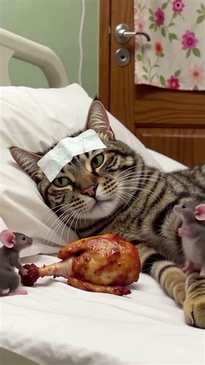 The tabby is sick. 🌈 虎斑貓生病了 #cutecat