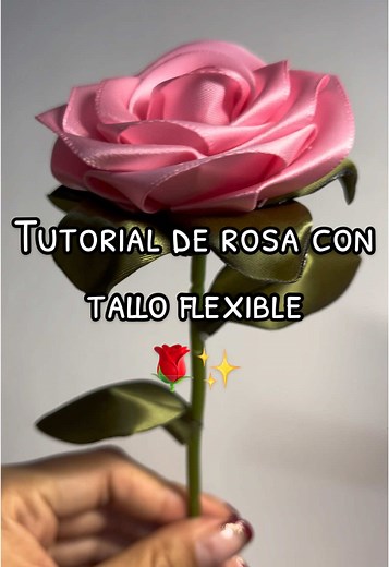 Tutorial de cómo hacer una rosa con tallo flexible