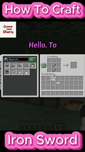 How To Craft Iron Sword #minecraft #shorts