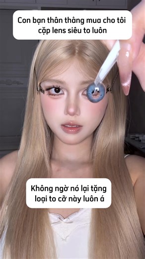 Con bạn thân thẳng mua cho tôi lens to quá #lamdep #xuhuong #tips #meohay | Lấp Lánh Từng Ngày