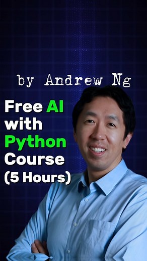 Wiseversity | If you're eager to learn AI and Python, Andrew Ng's free course is an incredible starting point. Designed for beginners, this course... | Instagram