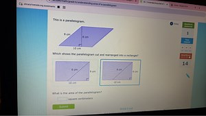 This is a parallelogram.Which shows the parallelogram cut and... | Filo