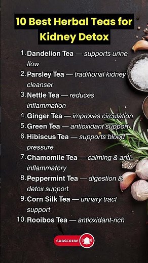 10 Best Herbal Teas for Kidney Detox