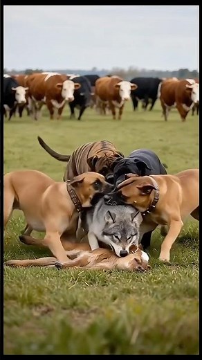 Farmer’s Dogs Save Calf from Wolf Attack | Incredible Farm Rescue! #animalrescue