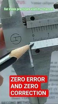 Vernier Caliper Zero Error Explained in 30 Seconds