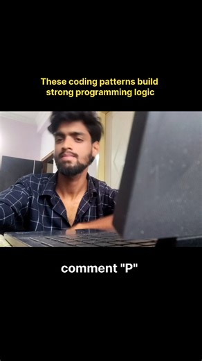 UDAYKIRAN on Instagram: "Coding becomes simple when you learn patterns, not just problems 💻 Instead of memorizing solutions, focus on: ✔ Two pointers ✔ Sliding window ✔ Recursion & backtracking ✔ Trees & graphs patterns ✔ Dynamic programming basics Understanding patterns improves logic, speed, and confidence in interviews. Save this for your preparation. Comment “PATTERN” and I’ll share the full pattern list 👇 Follow @udaytechx for daily DSA & placement guidance 🚀 #DSA #CodingPatterns #Coding