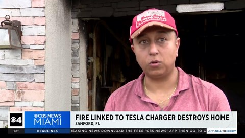 Fire linked to Tesla charger destroys South Florida home