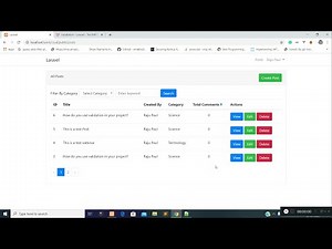 CRUD application in LARAVEL with filter, search and sort functionality