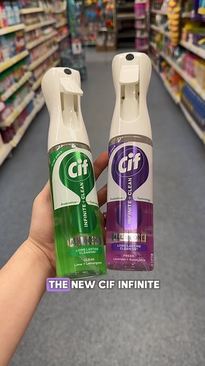 🧼 Say hello to effortless cleaning! 🧼 The NEW Cif Infinite Clean is here, and it’s all you need for every room in the house. 1 spray cleans it all! 🏠 www.instagram.com/cif_uki Comes in Lime & Lemongrass or Lavender & Eucalyptus! ❤ | B&M Stores