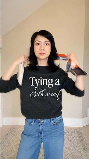 How to tie a silk #scarf⭐️ #fashion #style