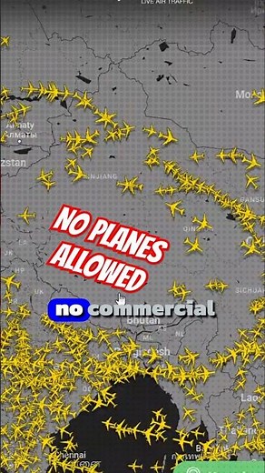Planes DON'T Fly Over Tibet... Here's Why 🤯✈️ #geography #aviation #plane #tibet