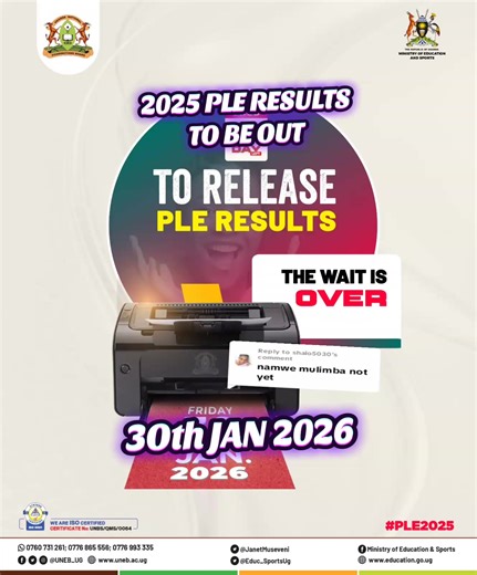 2025 PLE Results Announcement Date