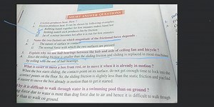 III SHORT ANSWER QUESTIONSA. Friction produces heat. It can be... | Filo