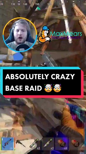 In Max's Baseless Base challenge, Max and Ty strategically raid a base, and got some serious loot for their efforts! #fyp #maxmears #rust