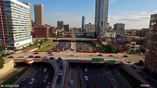 Flying over American Cities 8K Ultra HD Drone Video(720P_HD)