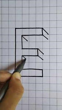 How to draw 3D letter E | Draw 3d letter E #3d #art #drawing #shorts #artsiechic