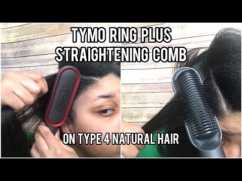 Tymo Ring Plus Ionic Hair Straightening Comb Demo/Review on Type 4 A/B/C Hair (Silk Press).