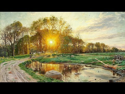 "Scenery Painter" Peder Mork Monsted Painting