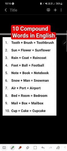 10 Compound Words in English | Learn English Vocabulary for Beginners