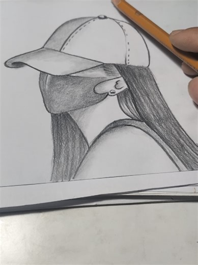 Female Drawing Pencil Technique
