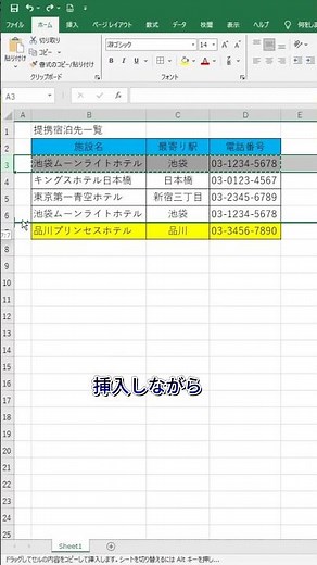 エクセルで行や列を挿入しながらコピーする方法 #エクセル #エクセル便利技 #office #excel #ecotech