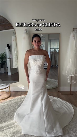 Is your bridal vibe Good Witch or Wicked Witch? 💖💚 #wicked #weddingdress #bride #weddingtiktok #wickedmovie