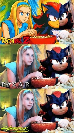 Shadow & Maria Eating Popcorn 🍿⚡ #sonic3