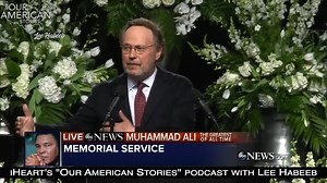 𝐁𝐢𝐥𝐥𝐲 𝐂𝐫𝐲𝐬𝐭𝐚𝐥'𝐬 𝐅𝐮𝐧𝐧𝐲 𝐚𝐧𝐝 𝐁𝐞𝐚𝐮𝐭𝐢𝐟𝐮𝐥 𝐄𝐮𝐥𝐨𝐠𝐲 𝐟𝐨𝐫 𝐌𝐮𝐡𝐚𝐦𝐦𝐚𝐝 𝐀𝐥𝐢 Crystal met Ali in 1974 when he was a young and struggling comic who's best bit at the time was his impersonation of Ali and broadcaster Howard Cosell talking and arguing. Crystal would get to know Ali in ways few in Hollywood did, and he shares his memories of the great fighter at Ali's memorial service in Louisville in June of 2016. | Our American Stories with Lee Habeeb