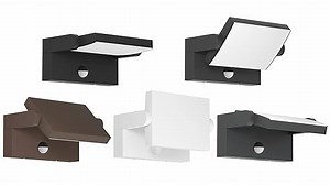 Klighten 24W LED Außenwandleuchte Aussenleuchte mit Bewegungsmelder IP65 Wandleuchte Innen Außen Wandlampe mit Schwenkbar Panel, Außenlampe für Garten Terrasse, Schwarz, kaltes Weiß 6000K