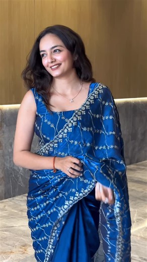 Pionex Fab on Instagram: "Just a girl and her love for sarees 💙 ☎️Contact us now +919723511161 . . #SareeLove #OOTD #TraditionalWear #BlueSaree #DesiVibes #EthnicWear #SareeDrapin"