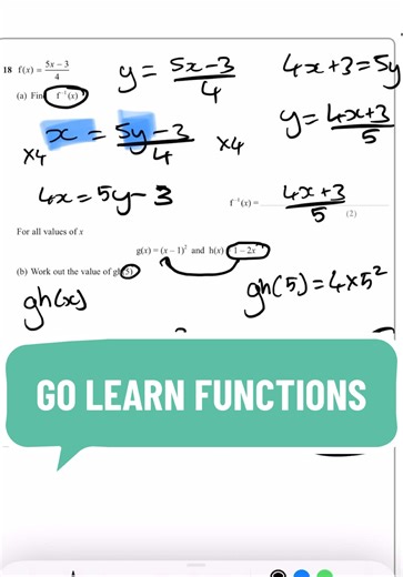 GCSE Maths Functions Tuition Available