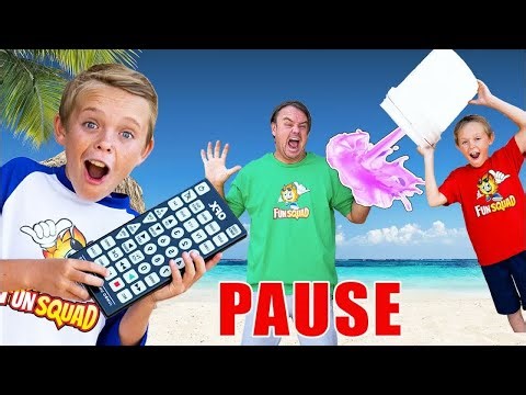 The Fun Squad! Pause Remote Challenge in Hawaii (Sneaky Jokes on Mom and Dad)