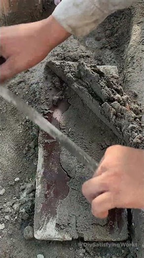 Making a useful cement product #cementwork #construction #satisfying #diy