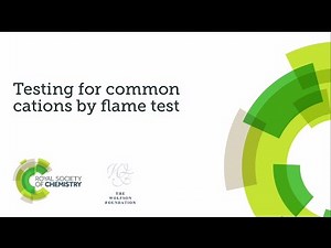 Practical skills assessment video - testing for cations by flame test